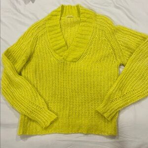 Anthropologie Lemon Knit Sweater